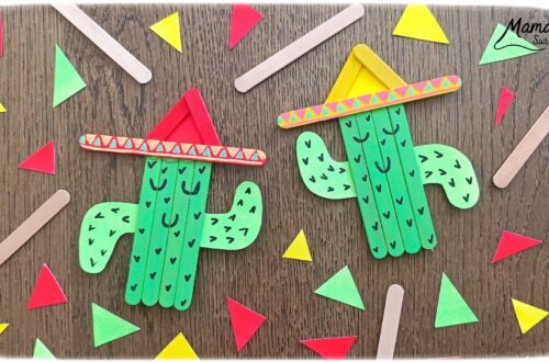 Fabriquer des cactus mexicains en récup' de bâtonnets de glace : activité créative et manuelle enfants - Recyclage, surcyclage de bâtonnets de glace en bois - Peinture avec gouache en stick - Bricolage, dessins, graphismes - Décoration DIY Fait maison - Arts visuels et Bricolage facile - Thème autour du monde, Amérique du Sud, Mexique, désert, été, vacances - Bricolage et décoration sympa et facile - Arts visuels maternelle et élémentaire - Cycles 1 et 2 - Créativité - tutoriel photos et vidéo - mslf