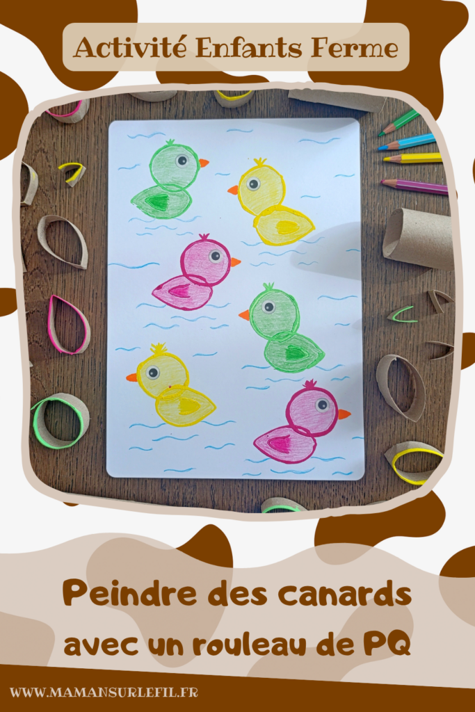 Peindre des petits canards avec des rouleaux de PQ en carton : activité créative, récup', peinture et manuelle enfants - Recyclage, surcyclage de rouleaux de papier toilette en carton - Peinture, coloriage et dessin - Crayons de couleur et gommettes pour les yeux - Arts visuels et Bricolage facile - Thème animaux de la ferme, campagne, oiseaux - Bricolage et décoration sympa et facile - Arts visuels maternelle et élémentaire - Cycles 1 et 2 - Créativité - tutoriel photos - mslf