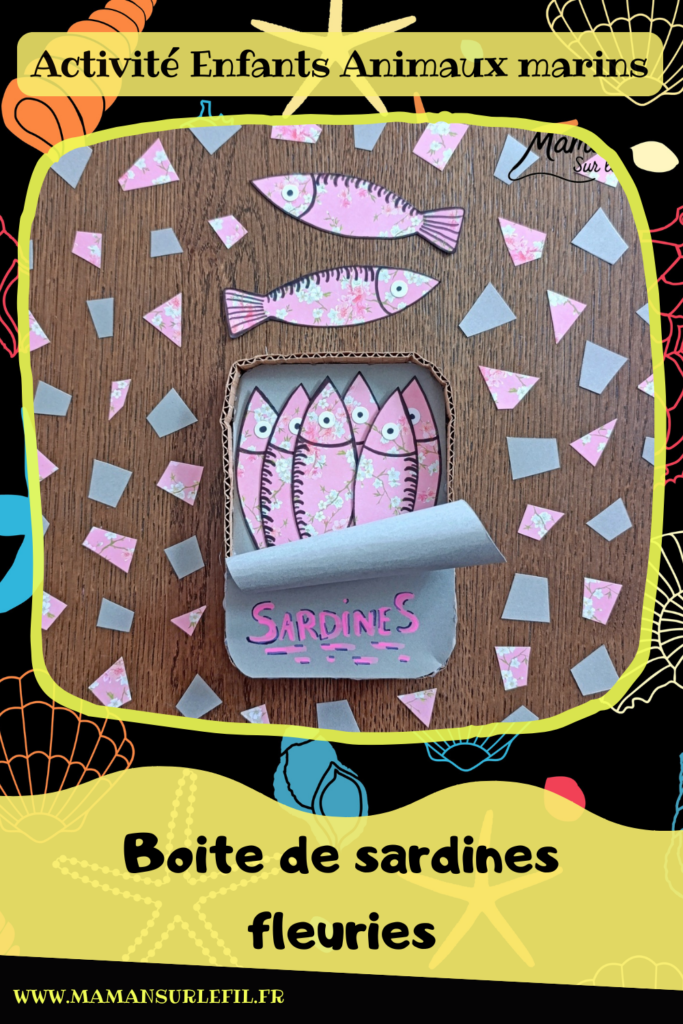 Fabriquer une boite de sardines fleuries en récup' de carton et papier + présentation des nouveaux magazines Salamandre : activité créative et manuelle et lecture enfants - Les sardines sont découpées dans du papier à motifs fleuris - La boite est fabriquée avec du recyclage de carton et du papier gris - Recyclage, surcyclage, découpage, collage - Avis sur les nouveaux magazines Petite Salamandre sur les sardines, Salamandre Junior sur les tortues marines caouanne, et Revue Salamandre sur les cachalots - Magazines parfaits pour 4 à 99 ans, enfants et adultes, amoureux de la nature et des animaux - Maternelle, Primaire et collège - 3 versions pour tout âge - Complet et qualitatif - Reportages, belles photos, BD, jeux, activités manuelles... - Bricolage et décoration DIY et facile - Bricolage Fait maison, décoration - Thème Animaux et nature, animaux marins, poissons, océans, mers, été - Bricolage sympa et facile - Code promo pour un numéro gratuit - Arts visuels Maternelle et cycle 2 - Maternelle et élémentaire - Créativité et lecture jeunesse - Cycle 1 ou 2 - tutoriel photos - mslf