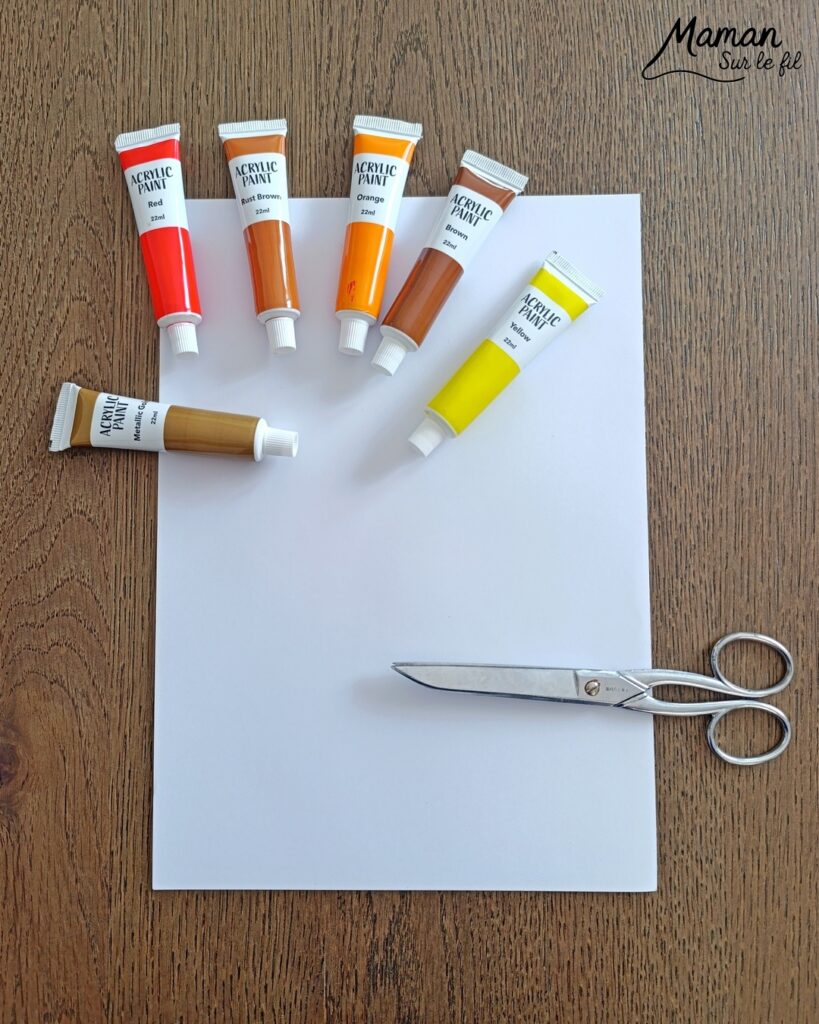 Créer une guirlande de feuilles mortes d'automne en peinture symétrique : activité créative, peinture et manuelle - Découpage des feuilles et peinture par symétrie en pliant le papier en deux - Technique de peinture pour aborder la symétrie - Couleurs chaudes et automnales - Scotchage à un fil ou à un bout de laine pour en faire une guirlande à suspendre, une suspension pour décorer - Bricolage et décoration DIY et facile - Bricolage Fait maison, décoration - Thème Forêts, Arbres, feuilles mortes, automne - Bricolage sympa et facile - Arts visuels Maternelle et cycle 2 - Maternelle et élémentaire - Créativité et lecture jeunesse - Cycle 1 ou 2 - tutoriel photos - mslf
