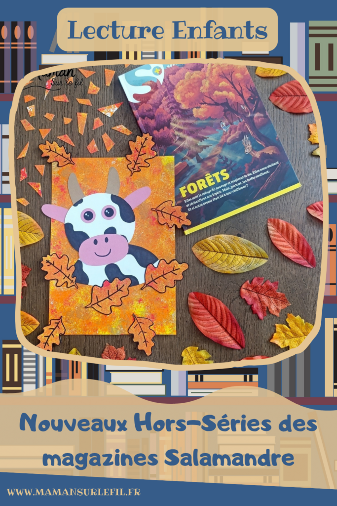 Créer une vache au milieu des feuilles d'automne et présentation des nouveaux hors-séries Salamandre : activité créative, peinture, collage et manuelle et lecture enfants - Fond en peinture à l'éponge dans des couleurs chaudes et automnales - Découpage des éléments de la vache et des feuilles - Dessin des détails et collage des éléments - Avis sur les magazines Hors-série Petite Salamandre, Salamandre Junior, Revue Salamandre parfaits pour 4 à 99 ans, amoureux de la nature et des animaux - Maternelle, Primaire, collège, lycée, adultes - 3 versions pour tout âge - Complet et qualitatif - Reportages, belles photos, BD, jeux, activités manuelles... - Bricolage et décoration DIY et facile - Bricolage Fait maison, décoration - Thème Forêts, Arbres, animaux des bois, automne, animaux de la ferme - Bricolage sympa et facile - Arts visuels Maternelle et cycle 2 - Maternelle et élémentaire - Créativité et lecture jeunesse - Cycle 1 ou 2 - tutoriel photos - mslf