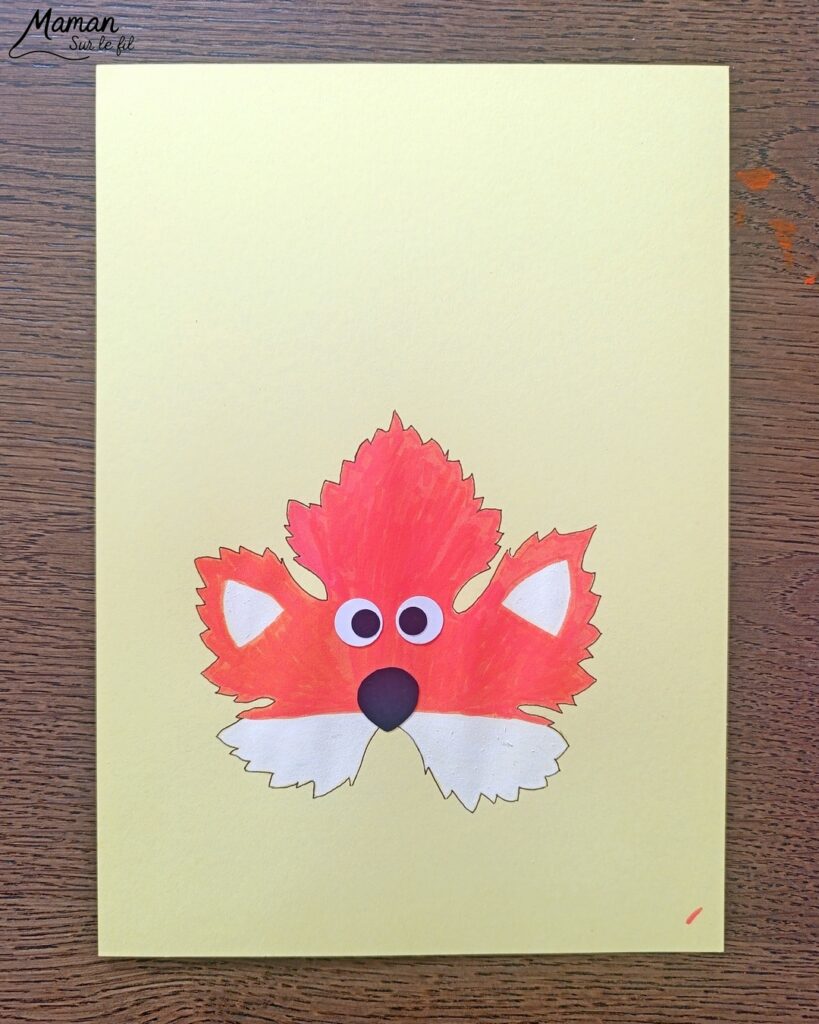 Dessiner un renard avec une feuille de vigne : activité créative, nature, dessin et manuelle - Land art - Utilisation de la nature dans les créations - Dessiner le contour d'une feuille de vigne et la colorier - Dessin, coloriage, découpage, collage - Tête de renard rigolote - Carte automnale - Bricolage et décoration DIY et facile - Bricolage Fait maison, décoration - Thème Animaux de la forêts, des bois de la campagne, automne - Bricolage sympa et facile - Arts visuels Maternelle et cycle 2 - Maternelle et élémentaire - Créativité - Cycle 1 ou 2 - tutoriel photos et vidéo - mslf
