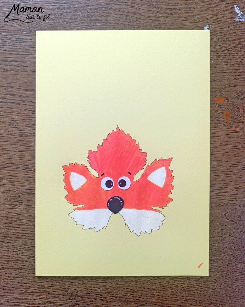 Dessiner un renard avec une feuille de vigne : activité créative, nature, dessin et manuelle - Land art - Utilisation de la nature dans les créations - Dessiner le contour d'une feuille de vigne et la colorier - Dessin, coloriage, découpage, collage - Tête de renard rigolote - Carte automnale - Bricolage et décoration DIY et facile - Bricolage Fait maison, décoration - Thème Animaux de la forêts, des bois de la campagne, automne - Bricolage sympa et facile - Arts visuels Maternelle et cycle 2 - Maternelle et élémentaire - Créativité - Cycle 1 ou 2 - tutoriel photos et vidéo - mslf