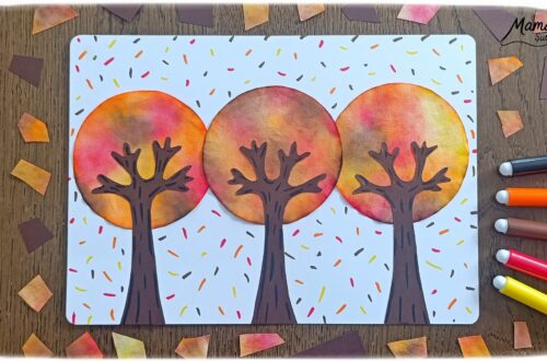 Créer une forêt et des arbres d'automne avec des filtres à café : activité créative, peinture et manuelle - Découpage de cercles dans les filtres à café - Gribouillage avec des feutres et pulvérisation d'eau sur les filtres à café - Couleurs automnales se mélangent pour créer des dégradés - Découpage et collage de papier pour les troncs - Dessins et graphismes - Couleurs chaudes et automnales - Bricolage et décoration DIY et facile - Bricolage Fait maison, décoration - Thème Forêts, Arbres, feuilles mortes, automne - Bricolage sympa et facile - Arts visuels Maternelle et cycle 2 - Maternelle et élémentaire - Créativité - Cycle 1 ou 2 - tutoriel photos et vidéo - mslf