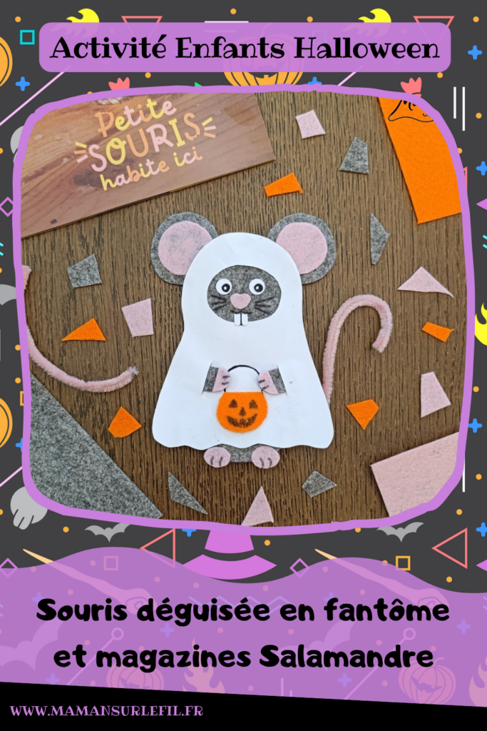 Fabriquer une souris d'Halloween avec un déguisement de fantôme + présentation des nouveaux magazines Salamandre : activité créative et manuelle et lecture enfants - La souris est crée avec de la feutrine (découpage, collage) - Le déguisement est fait en papier - Panier citrouille pour côté mignon - Avis sur les nouveaux magazines Petite Salamandre sur les souris, Salamandre Junior sur les vautours, et Revue Salamandre sur les oiseaux de manière générale - Magazines parfaits pour 4 à 99 ans, enfants et adultes, amoureux de la nature et des animaux - Maternelle, Primaire et collège - 3 versions pour tout âge - Complet et qualitatif - Reportages, belles photos, BD, jeux, activités manuelles... - Bricolage et décoration DIY et facile - Bricolage Fait maison, décoration - Thème Animaux et nature, animaux de la ferme, de la campagne, de la forêt, oiseaux, automne - Bricolage sympa et facile - Code promo pour un numéro gratuit - Arts visuels Maternelle et cycle 2 - Maternelle et élémentaire - Créativité et lecture jeunesse - Cycle 1 ou 2 - tutoriel photos - mslf